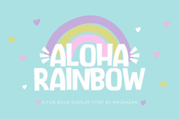 Aloha Rainbow Display Font for Creative Projects