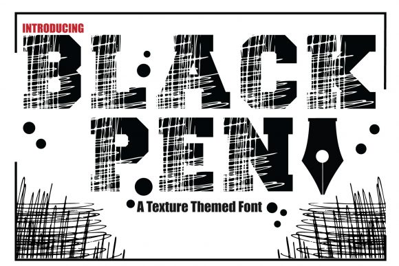Black Pen: A Textured Display Font for Bold Web Design