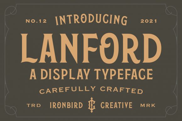 Lanford: A Vintage Display Font for Bold Editorial Designs