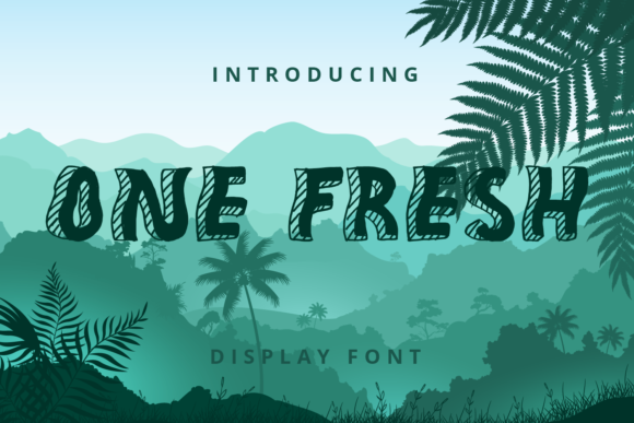 One Fresh: A Trendy Display Font for Digital Creativity