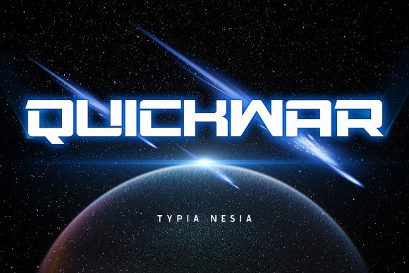 Quickwar: A Bold Display Font for Creative Makers
