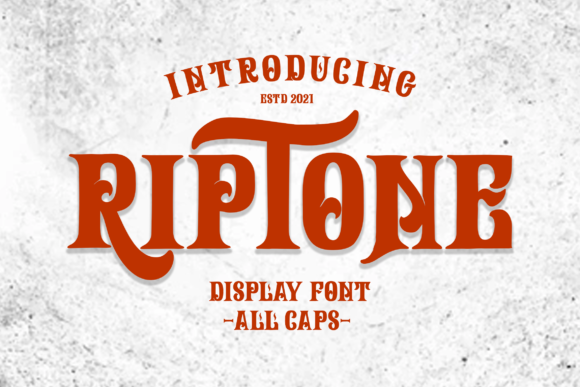 Riptone Display Font for Handmade Creations