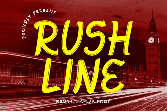 Rushline Display Font for Web Design and Branding