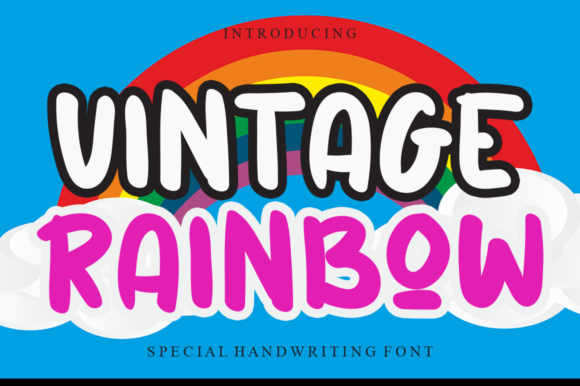 Vintage Rainbow: A Vibrant Display Font for Creative Campaigns